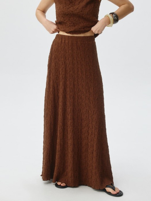 юбка макси из жатого трикотажа 4680798418681 фотография