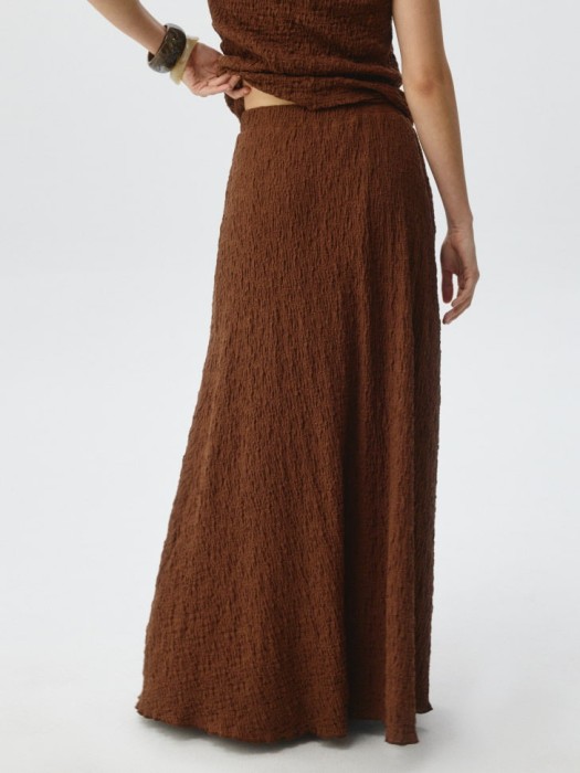 юбка макси из жатого трикотажа из россии вид сбоку