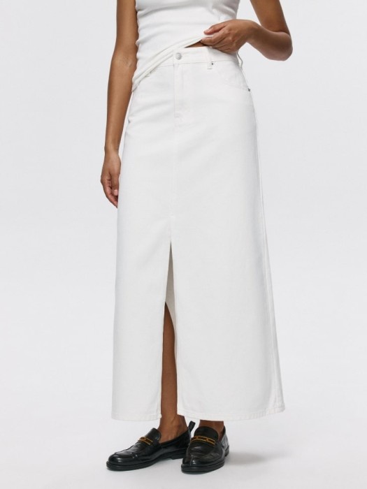 юбка макси с разрезом спереди от бренда sela вид слева