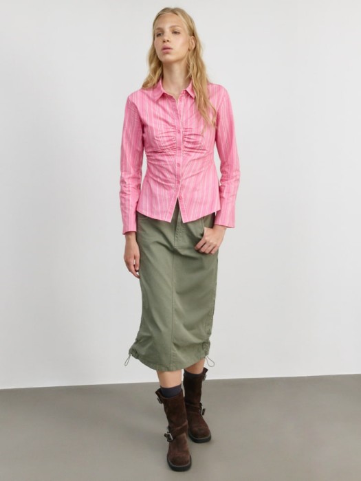 юбка миди из линейки  young от бренда sela вид слева