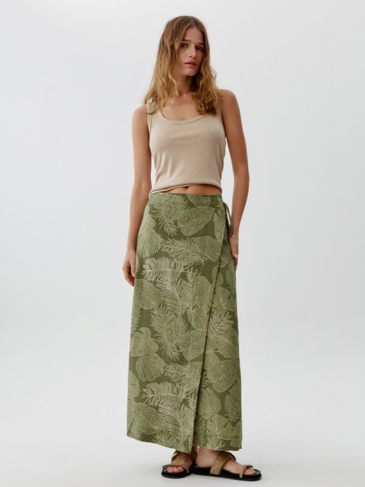 юбка миди на запах из смесовой вискозы 4610517787453 фотография