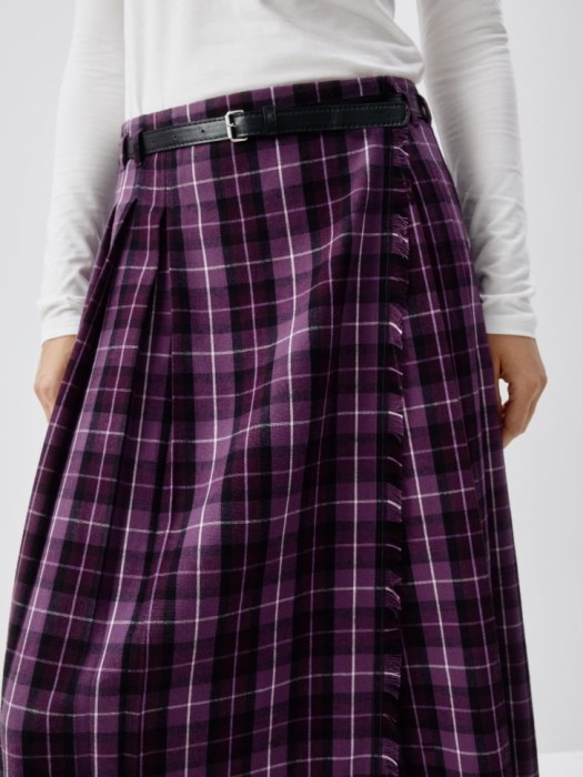 юбка миди на запах в клетку из россии вид сбоку