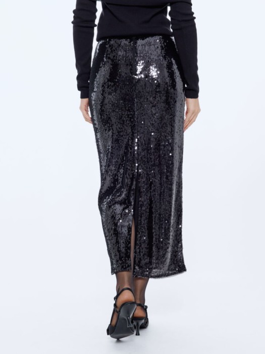 юбка миди с пайетками по цене 3799 руб вид справа