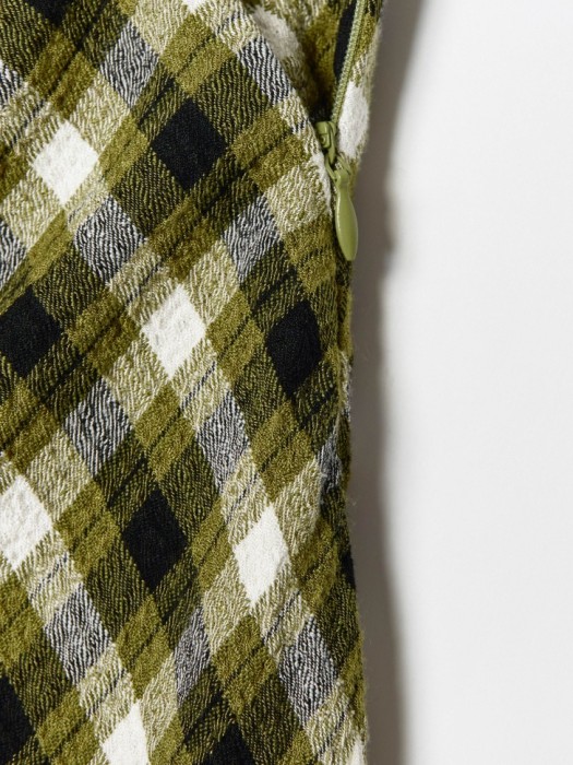 юбка миди в клетку для взрослого возраста с изнаночной стороны