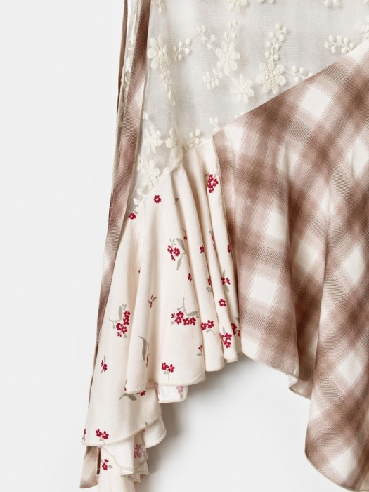 юбка-пояс с асимметричными воланами для девочек по цене 1999 руб вид справа