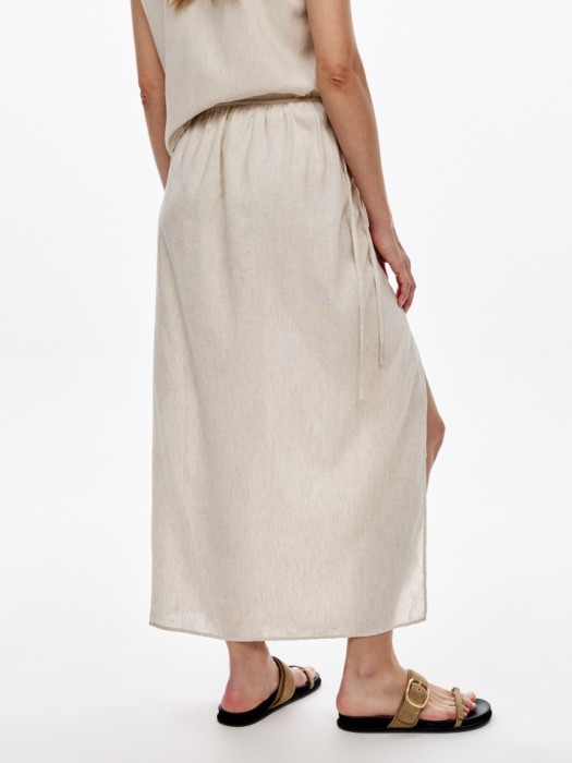 юбка с запахом из смесового льна по цене 2999 руб вид справа