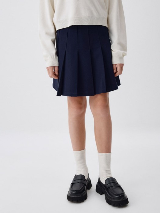 юбка в складку для девочек от бренда sela вид слева