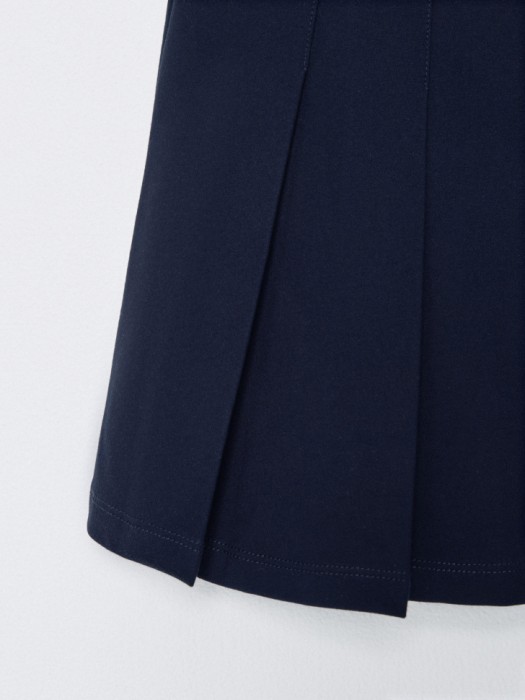 юбка в складку для девочек из льна спереди