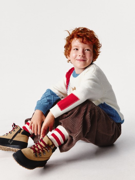 зимние ботинки-хайкеры детские от бренда sela вид слева