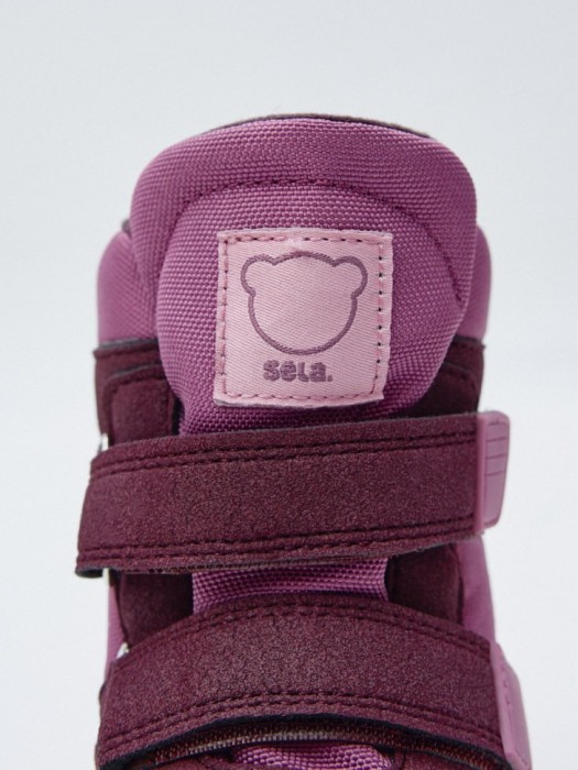 зимние мембранные ботинки для девочек из кожи спереди