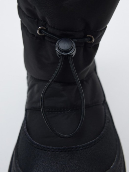 зимние текстильные дутики для девочек из шерсти спереди