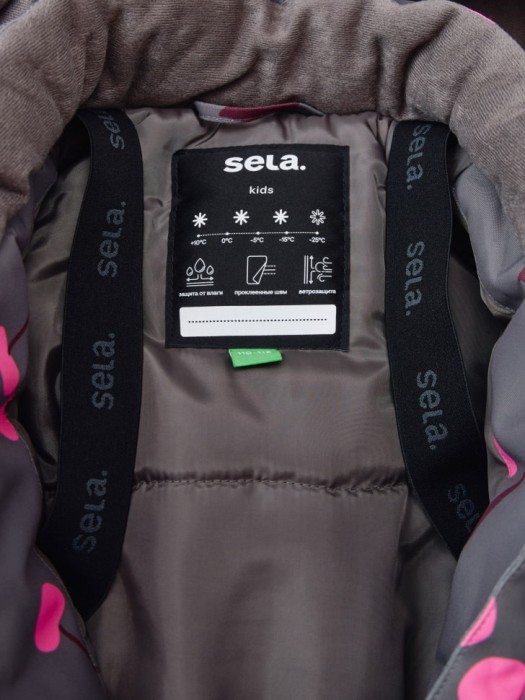 зимний комбинезон drytex® с внутренними лямками для девочек для детского возраста с изнаночной стороны