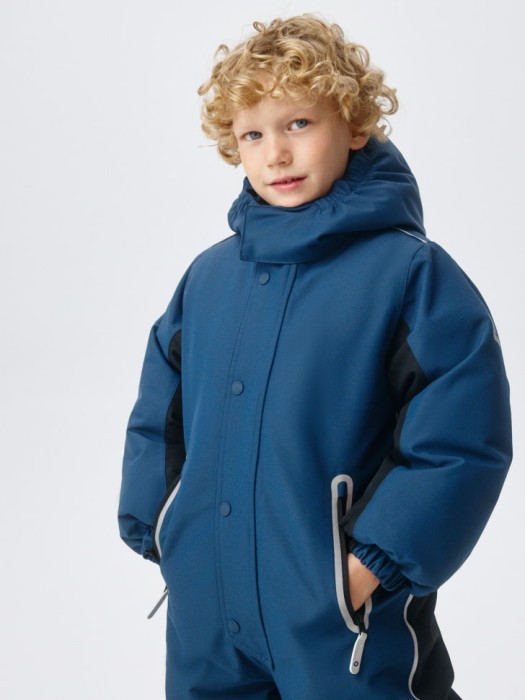 зимний комбинезон drytex® с внутренними лямками для мальчиков от бренда sela вид слева