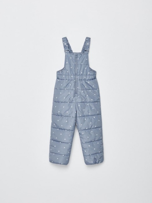 зимний стеганый полукомбинезон для девочек из россии вид сбоку
