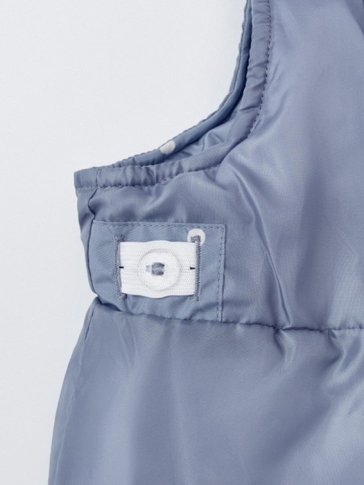 зимний стеганый полукомбинезон для девочек для детского возраста с изнаночной стороны