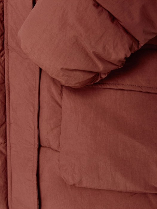 зимняя стеганая куртка с трикотажным капюшоном для девочек для детского возраста с изнаночной стороны