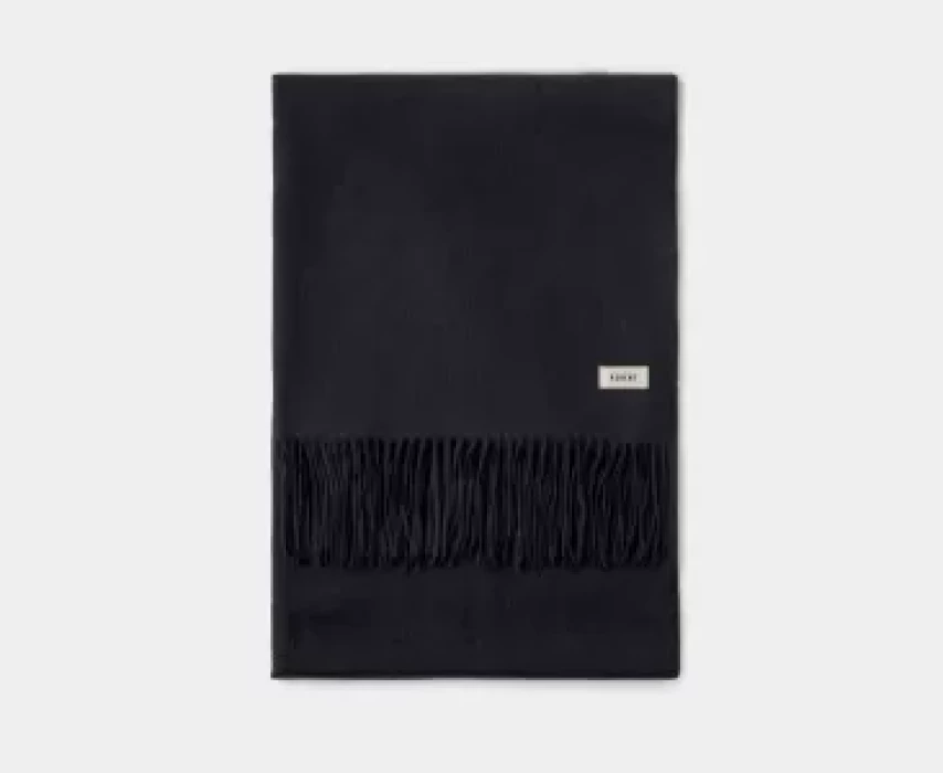 шарф dq-w1001 черный HR.1.шерсть-BL фотография