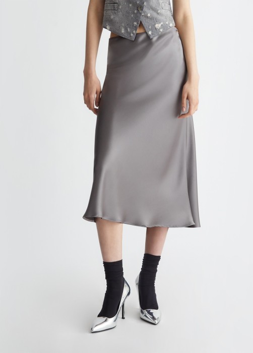 атласная юбка  из проверенных материалов спереди