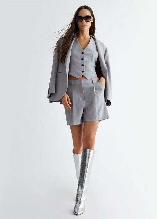 блейзер из твила женский  от бренда liu jo вид слева