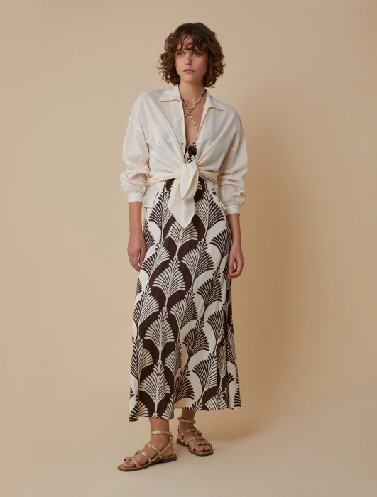 блуза женская gabriel penny black из хлопка спереди