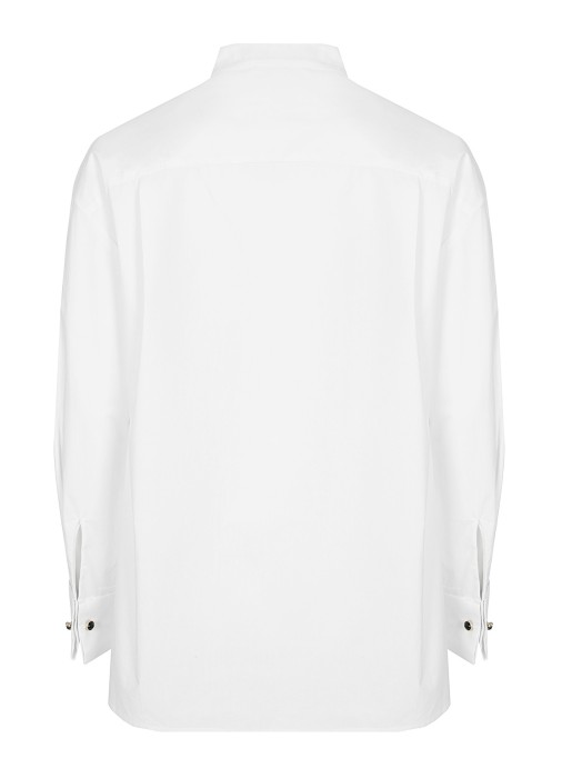 блузка женская camicia con plastron  из проверенных материалов спереди