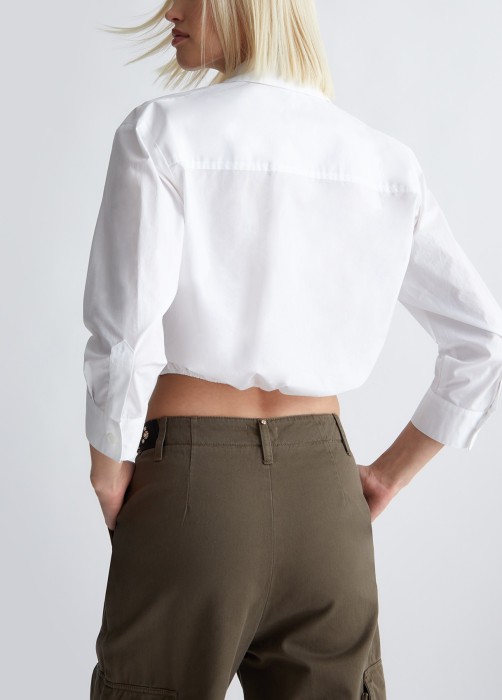 блузка женская  camicia nodo m/l  из италии вид сбоку