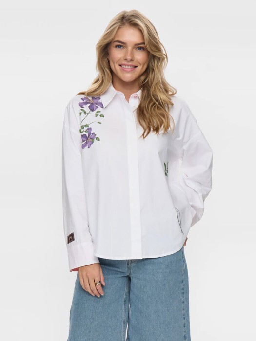 блузка женская flory  из хлопка спереди
