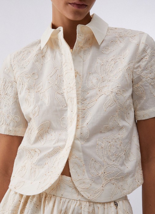 блузка женская  из италии вид сбоку