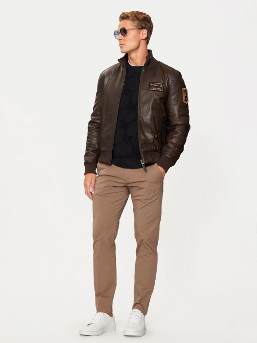 бомбер мужской giubbotto  из хлопка спереди