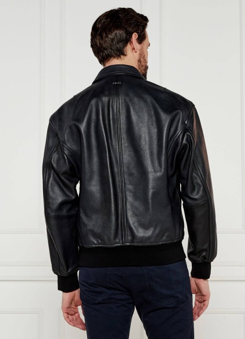 бомбер мужской joloco  универсального стиля с лицевой стороны