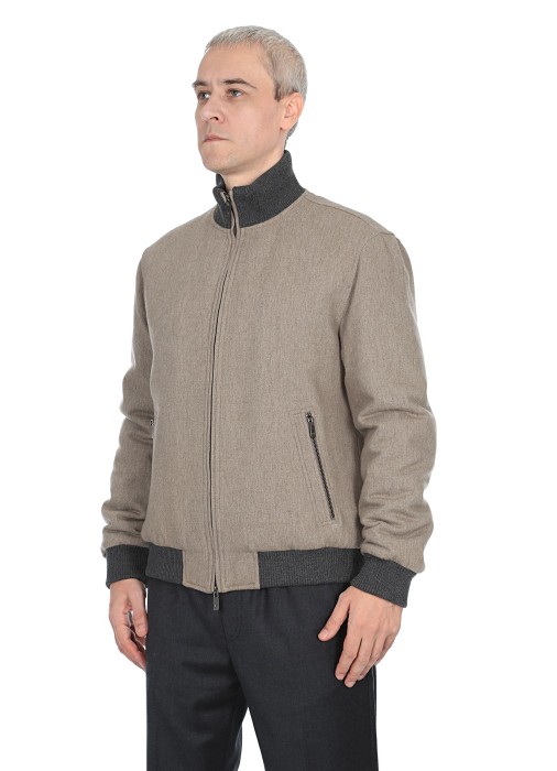 бомбер мужской  из шерсти спереди