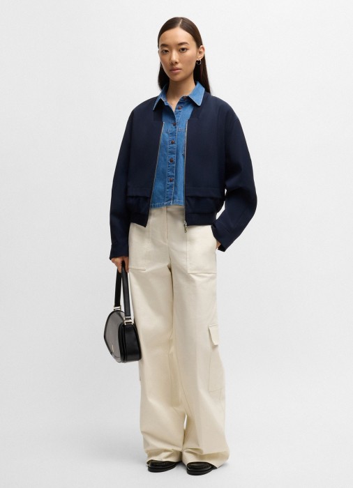 бомбер женский jirian  от бренда boss вид слева