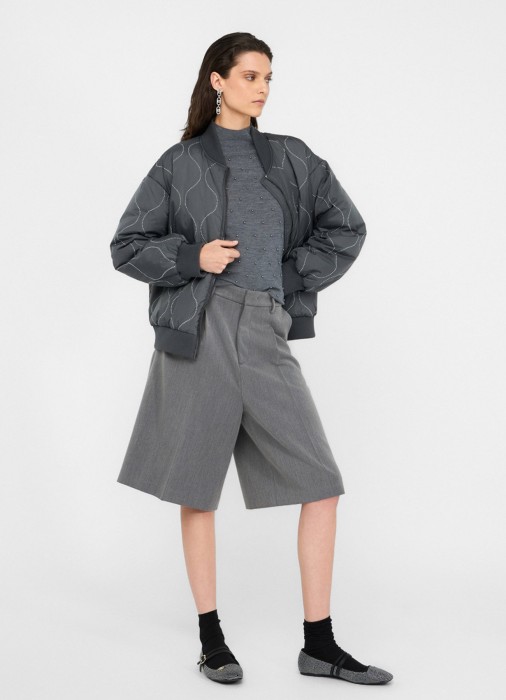 бомбер женский  из полиэстера спереди