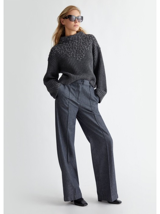 брюки из денима женские grey denim  от бренда liu jo вид слева