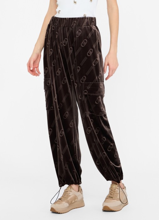 брюки-карго женские  из полиэстера спереди