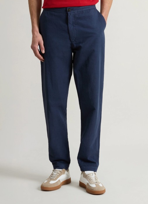 брюки мужские linen  pants  от бренда woolrich вид слева