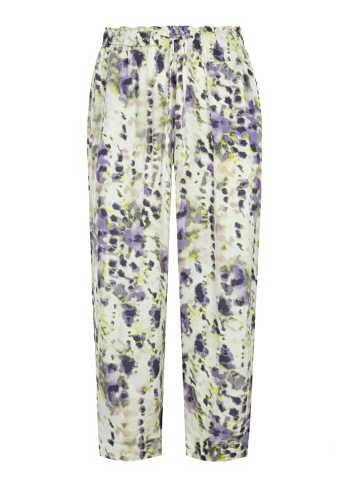 брюки женские allover satin crop pants  D02735 фотография