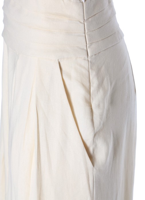 брюки женские  из льна спереди