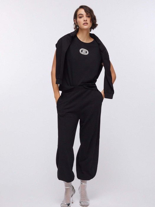 брюки женские  из хлопка спереди