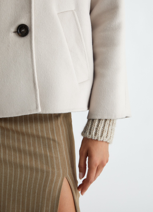 бушлат женский pea coat из италии вид сбоку