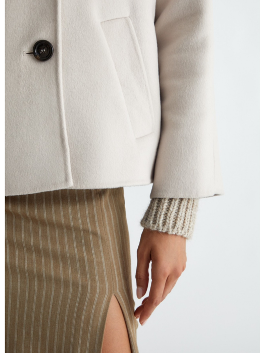 бушлат женский pea coat  из италии вид сбоку