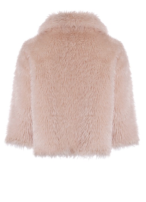 двухсторонняя куртка-дубленка женская  из италии вид сбоку