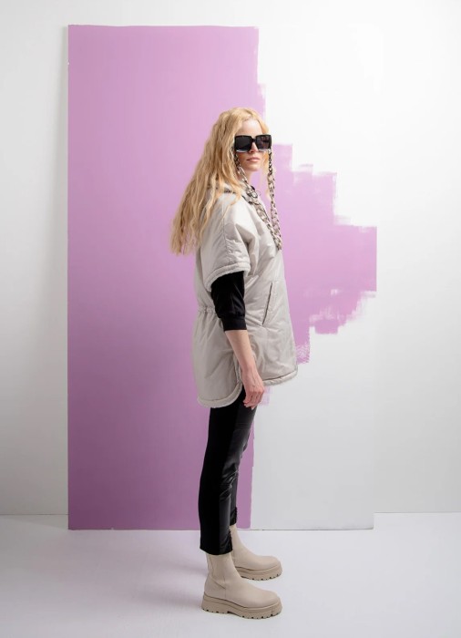 двусторонний жилет женский ricca m.k.  из полиэстера спереди