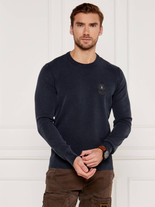 джемпер мужской crewneck  из италии вид сбоку