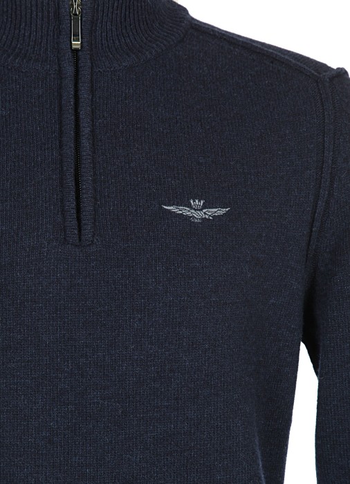 джемпер мужской half zip  от бренда aeronautica militare вид слева