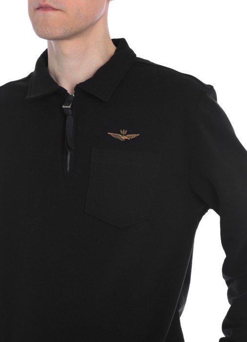 джемпер-поло мужской  от бренда aeronautica militare вид слева