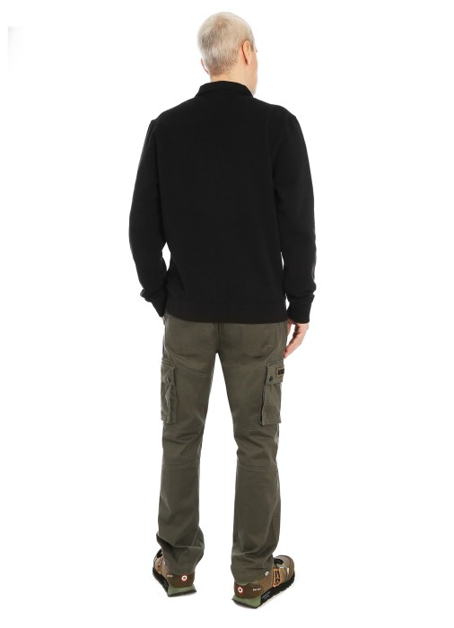 джемпер-поло мужской  из италии вид сбоку