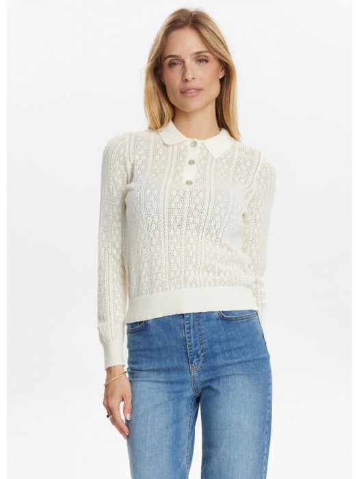 джемпер-поло женский livas  от бренда numph вид слева