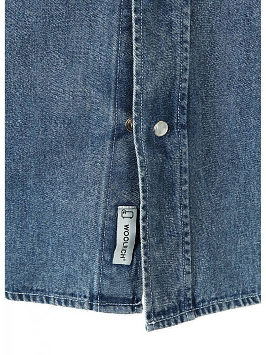 джинсовая рубашка мужская denim shirt  повседневного стиля с лицевой стороны