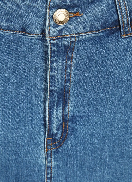 джинсовая женская юбка lulu  из проверенных материалов спереди